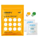 Wisedry 10g x 30 Packungen Silica Gel Sachets Beutel mit Orangenperlen Feuchtigkeitsanzeige Trockenmittel Packs Feuchtigkeitsabsorber zur Entfernung von Lufttrockner Feuchtigkeit