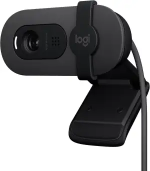 Logitech Brio 100 Full HD-Webcam für Meetings und Streaming, Auto-Lichtausgleich