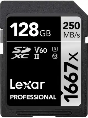 Lexar Professional 1667x SD Karte 128GB, Speicherkarte SDXC UHS-II, Bis zu 250 M