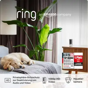 Ring Innenkamera (Indoor Camera 2. Gen.) + 3-m-USB-A- auf Micro-USB-Netzkabel | 