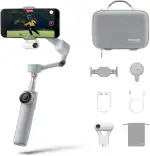Insta360 Flow 2 Pro Smartphone-Gimbal-Stabilisator für iPhone & Android, KI-Smartphone-Gimbal, Smartphone-Stabilisator für Reisen & Vlogs, Videos - Ultimatives Creator-Bundle Grau