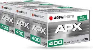 AgfaPhoto APX 400-36 Dreier Pack Schwarz/Weiß Bilderfilm