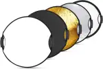 NEEWER 22"/56cm Lichtreflektor mit Handgriff mit 3/8" Gewinde, 5 in 1 Faltscheibe Lichtdiffusor D...