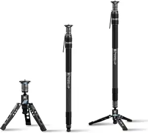 SIRUI SVM-165 Carbon Fiber Monopod mit Rapid System | 165cm Profi Einbeinstativ,