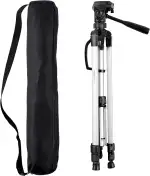 Amazon Basics Kamerastativ, 152,0cm/60,0in, Leicht, mit Tasche, Höhenverstellbar, für DSLR-Kameras, Schwarz