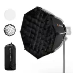 K&F CONCEPT 40cm mini Parabol Softbox, Quick Release Umbrella Octagon Softboxen mit Honeycomb Gitter+Weichen Diffusor +Tragbartasche, Achteckige Softbox Mini Bajonettverschluss für COB Video Light