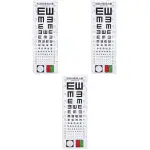 Cabilock 3 Stück Sehtafel Wandtafel Augendiagramm Sehtestdiagramm Augenuntersuchungsdiagramm Fokus Standard-Visual-Test-Chart Visionstest -Diagramm -Poster Sehtest-Poster Plastik