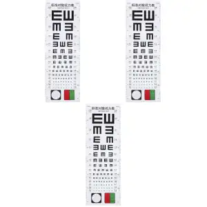 Cabilock 3 Stück Sehtafel Wandtafel Augendiagramm Sehtestdiagramm Augenuntersuch