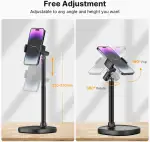 ULANZI Handy Ständer Tisch, Handyhalterung Verstellbar, Multi-Winkel Handyhalter, Phone Holder für Schreibtisch Kompatibel mit iPhone 15 14 13 12 11 Pro Max/Galaxy/Huawei/Xiaomei/Redmi