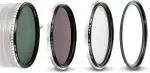 NiSi 67mm Swift VND Mist Kit - True Color 1-5 Blenden Variable ND Filter + ND16 (1,2) 4 Blenden Neutral-Graufilter + Black Mist 1/4 Diffusion Effektfilter + 67 mm Adapterring
