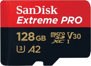 SanDisk Extreme PRO microSDXC UHS-I Speicherkarte 128 GB + Adapter & RescuePRO D