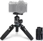 Rollei Compact Traveler Mini M1, Ministativ Kamera aus Aluminium 49cm Leichtes Desktop Reisestati...