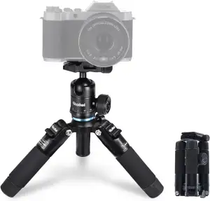 Rollei Compact Traveler Mini M1, Ministativ Kamera aus Aluminium 49cm Leichtes D