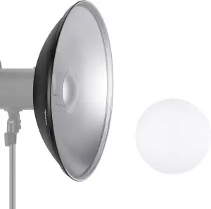 NEEWER 16"/41cm Aluminium Standard Reflektor Beauty Dish mit weißem Diffusor Soc