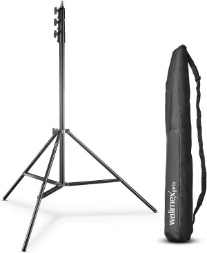 Walimex pro AIR 355 Lampenstativ max. Höhe 355 cm, Lichtstativ mit Luftfederung,
