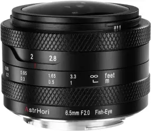 AstrHori 6.5 mm F2.0 APS-C 192° Ultraweitwinkel-Fischaugenobjektiv mit manuellem