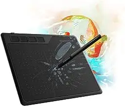 GAOMON S620 Grafiktablett, Stifttablett mit 4 Tasten und Stift, Zeichentablett f