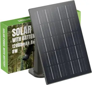 Solarpanel Eingebauter 20000mAh Akku kompatibel mit 12V/6V Wildlifekamera&Überwa