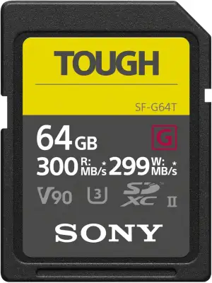 Sony SF-G64T SD-Speicherkarte (64 GB, UHS-II, SD Tough, G Serie)