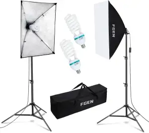 Softbox Fotostudio Set,FGen Fotolicht 2x50x70cm Beleuchtung für Fotostudios mit 