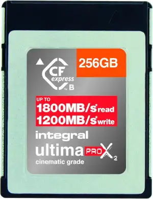 Integral 256GB CFexpress Typ B 2.0 Speicherkarte, 1800MB/s Lesen, 1200MB/s Schre