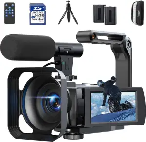 Camcorder Videokamera 5K 56MP Vlogging Kamera für YouTube mit WiFi IR Nachtsicht