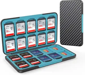 HEIYING Speicherkarten Etui für SD/TF Karten, Tragbarer Karte Etui Kompatibel mi