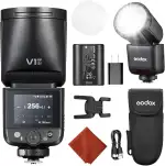 Godox V1 Mid S für Sony V1 Mid-S Kamera Blitz 55Ws Rundkopf Speedlite TTL Mini-Blitz mit Hot Shoe Diffusor 2,4G HSS 1/8000s Farb-Touchdisplay USB-C Akku Reiseblitz für A7CII A6700 Kompatibel mit AK-R1