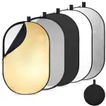 K&F CONCEPT 5 in1 Fotografie Licht Reflector 60x90cm Oval Reflektor Fotografie Faltreflektor für ...