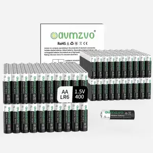 AA-batterien, LR6 1,5V, Leistungsstark, 400 Stück Alkaline Batteries, langlebige
