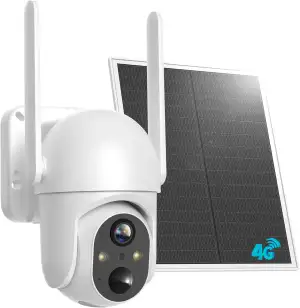 4G LTE Überwachungskamera Aussen Solar mit SIM Karte, 2K Kamera Outdoor mit Sola