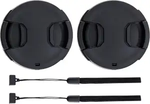 2 Stück 55mm Objektivdeckel mit Halteband Kordel für Nikon D3500 D3400 D5600 mit