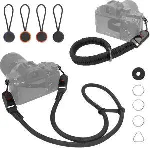 Hossom Kamera Handschlaufe und Schultergurt Kombi-Set mit Schnellverschluss-Syst