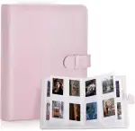 Fotoalbum mit 256 Taschen für 3 Zoll Film, Album Passend für Fujifilm Instax Mini 12 9 11 8 99 40 90 EVO LiPlay Sofortbildkamera,Kompatibel mit Polaroid Snap PIC-300,Fotopapier (Rosa)