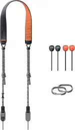 PGYTECH Kamera-Schultergurt Air, Kameragurt Schnellspanner lederähnlich mit geflochtenen Seilen, verstellbarer Kamera-Nackengurt für Nikon/Canon/Sony/Fuji SLR Digitalkameras (Nachtschwarz)