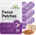 Fokus Patch Fokus Verbesserung Aufkleber Für Kinder Und Erwachsene - 30 Packungen Natürlicher Patch -Chemikalien- Und Drogenfrei,Gesundes Gehirn Unterstützt Aufmerksamkeit,Gedächtnis Und Konzentration