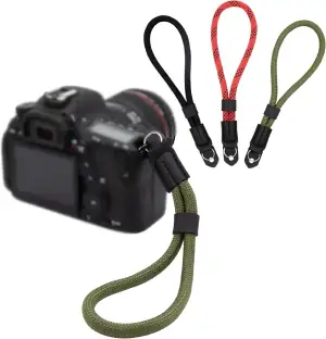 LENS-AID Handschlaufe in Seil-Optik für Kamera, Kameragurt fürs Handgelenk, Sail
