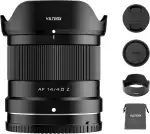 VILTROX AF 14mm F4.0 Air Vollformatobjektiv für Nikon Z-Mount, 112,6° Ultraweitwinkel-STM-Autofokus-Vollformat objektiv, kompatibel mit Nikon Z-Mount-Kameras Z5 Z5II Z50II Z6II Z30 Z8 ZFC ZF