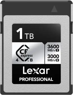Lexar Professional CFexpress 4.0 Typ B 1TB, Tybe B Karte bis zu 3600MB/s Lesen, 