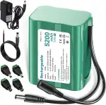 12.6V Lithium Ionen Akku 5200mAh, Klein 12V Akku mit ladegerät & Steckeradapter & Verbindungslini...
