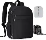 K&F CONCEPT Kamerarucksack Fotorucksack Kompakt & Leicht mit Regenschutz, Camera Backpack für Spi...