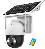 NIVIAN - 4G Überwachungskamera 360 Grad mit Solarpanel 7W, 18000mAh | 2K HD, Bewegung & Menschenerkennung, Nachtsicht LEDs | Wetterfest IP66, Kunststoff, Kuppel