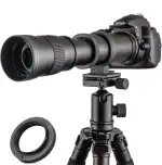 JINTU Teleobjektiv 420-800mm, F Objektiv für Nikon DSLR, Manueller Fokus MF Zoom Objektiv für Nikon D5600 D5100 D5200 D5500 D7100 D7200 D7500 D850 D750 D850 D650 D810 D3000 D3100 D3200 D3500 D90 D80