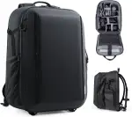 RaLeno Wasserdichter Kamerarucksack,25L+5L(erweiterbares Vorderfach) Fotorucksack, Seitentaschen mit schnellem Zugriff, passend für Laptop, alle Kameramodelle, Drohnen, Objektive und Stative