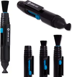 Lens-Aid Doppel Reinigungsstift mit Pinsel und 2X Samt-Pad zur Reinigung von Obj