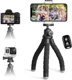 UBeesize Handy Stativ, Mini Stativ für Smartphone und Kamera, Tripod Ständer mit Wireless Fernbed...