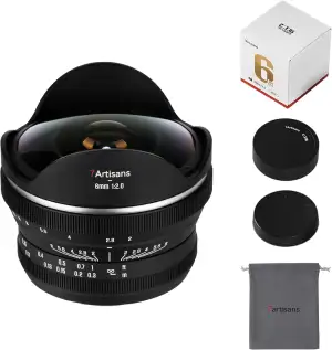 7Artisans 6mm F2.0 APS-C Fisheye-Ultraweitwinkelobjektiv 220° Manuellem Fokus, K