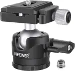 NEEWER Kugelkopf für Stativ mit niedrigem Profil, 28 mm, 360° Panorama-Rotation, mit Schnellwechselplatte Typ Arca 1/4 Zoll und Wasserwaage für Stative, Einbeinstative, maximale Belastung: 5kg