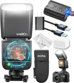 GODOX Blitz V480C Kamera Flash, V480 C Touchscreen Speedlite, GN50 TTL HSS 1/8000s Sync Blitzgeräte, Kompatibel mit Canon R6 Mark II R10 R7 R100 EOS-R R5 Mark II R6 RP R8 M50 600D 90D 700D 750D