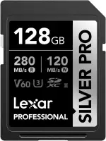 Lexar SILVER PRO SD Karte 128GB, UHS-II SD Speicherkarte, V60, U3, C10, bis zu 280MB/s Lesen, 120MB/s Schreiben, SDXC-Karte für DSLR/Kamera/Fotografen/Videofilmer/Enthusiasten (LSDSIPR128G-BNNAA)